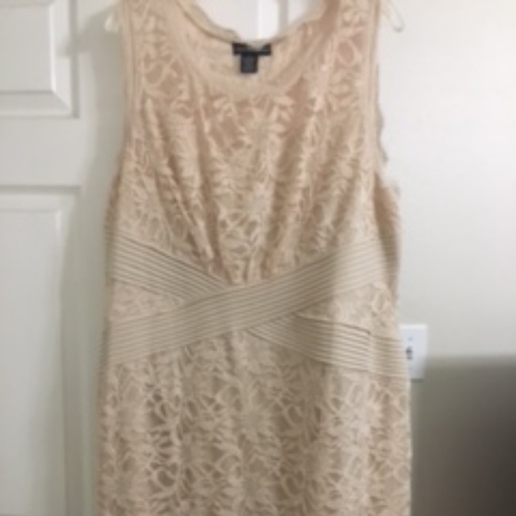 blush lace cocktail dress